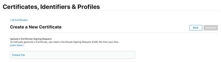 create a new certificate 1 create a new certificate 1