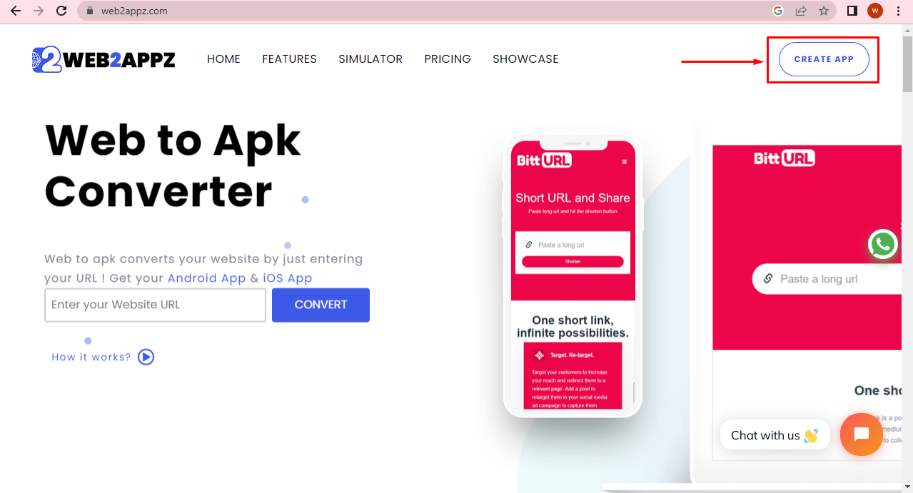 Create App- Web2appz Create App- Web2appz